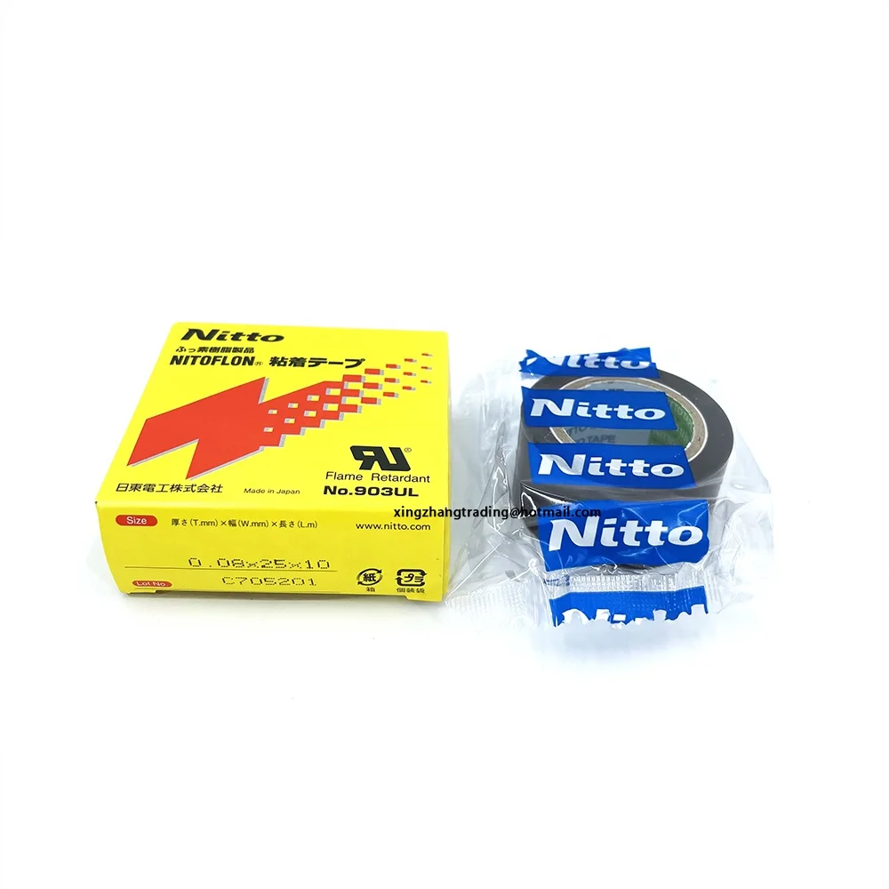 Japonsko Nitto Nitto Denko PTFE Lepiaca Páska 903UL T0.08mmxW25mmxL10m 10pcs/veľa