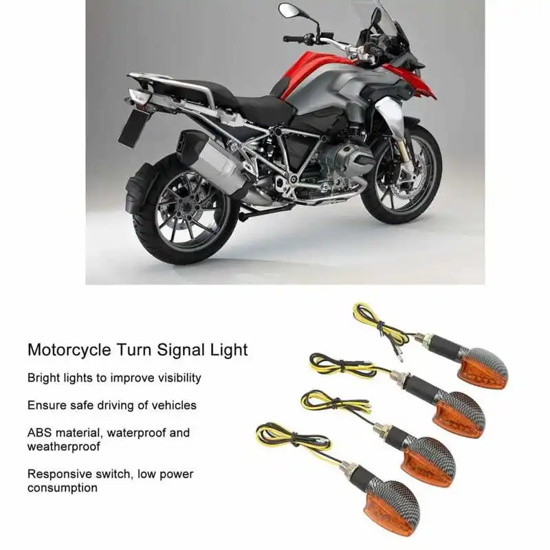4PCS Motocykel Zase Signálu, Svetelný Indikátor Predné a Zadné Nepremokavé Jasné Svetlo Univerzálny Replacemen pre Suzuki Honda, Yamaha