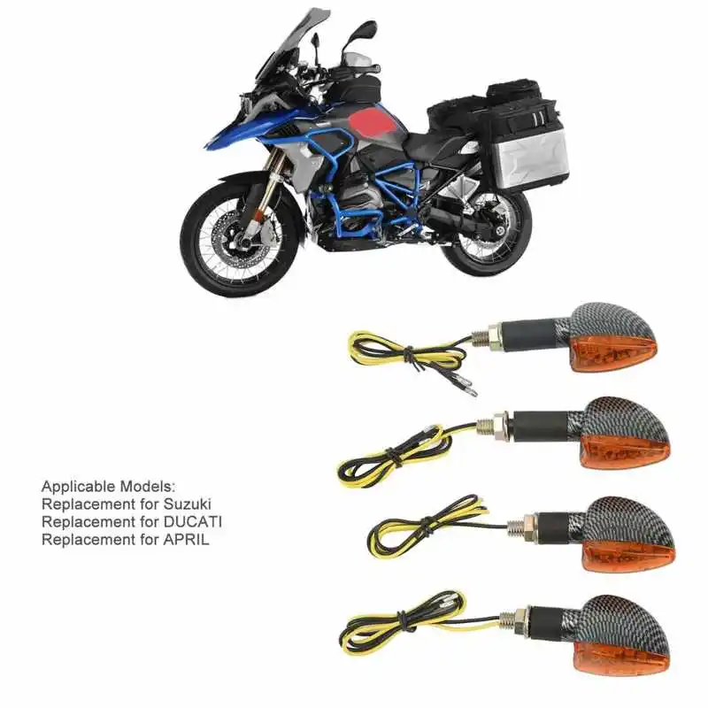 4PCS Motocykel Zase Signálu, Svetelný Indikátor Predné a Zadné Nepremokavé Jasné Svetlo Univerzálny Replacemen pre Suzuki Honda, Yamaha