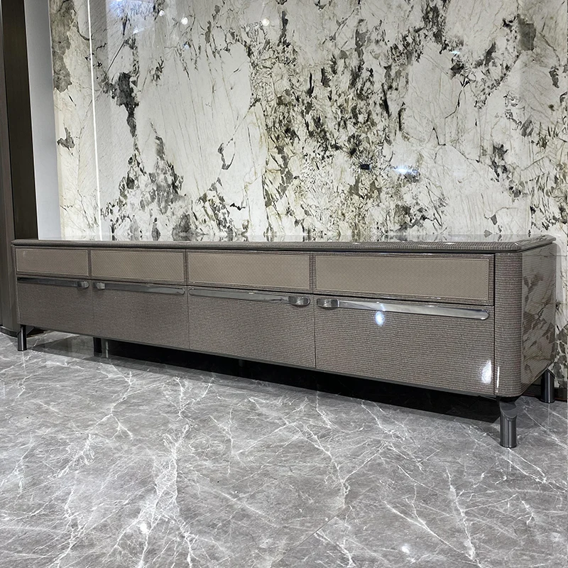Taliansky ľahké luxusné high-end TV kabinet obývacia izba moderný jednoduchý luxusná vila 2023 nové veľké ploché suite nábytok