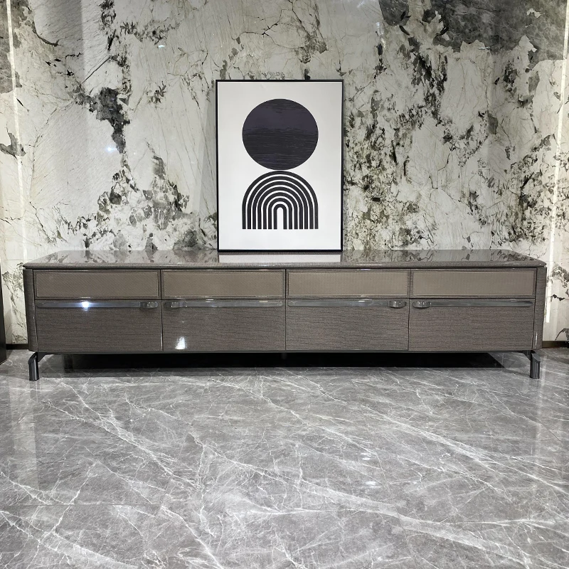 Taliansky ľahké luxusné high-end TV kabinet obývacia izba moderný jednoduchý luxusná vila 2023 nové veľké ploché suite nábytok