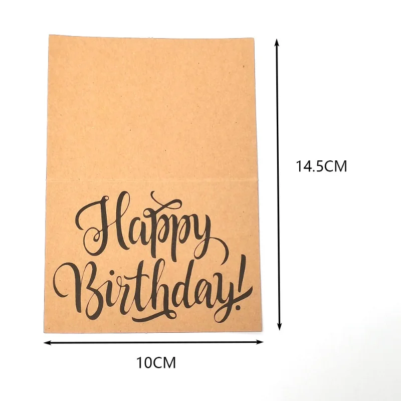 10pcs Násobne Až Kraft Happy Birthday Karty Podnikania, Darčekové Pohľadnice Mariage Ďakujem Pohľadnice Narodeniny, Svadobné oznámenia a Pozvánky