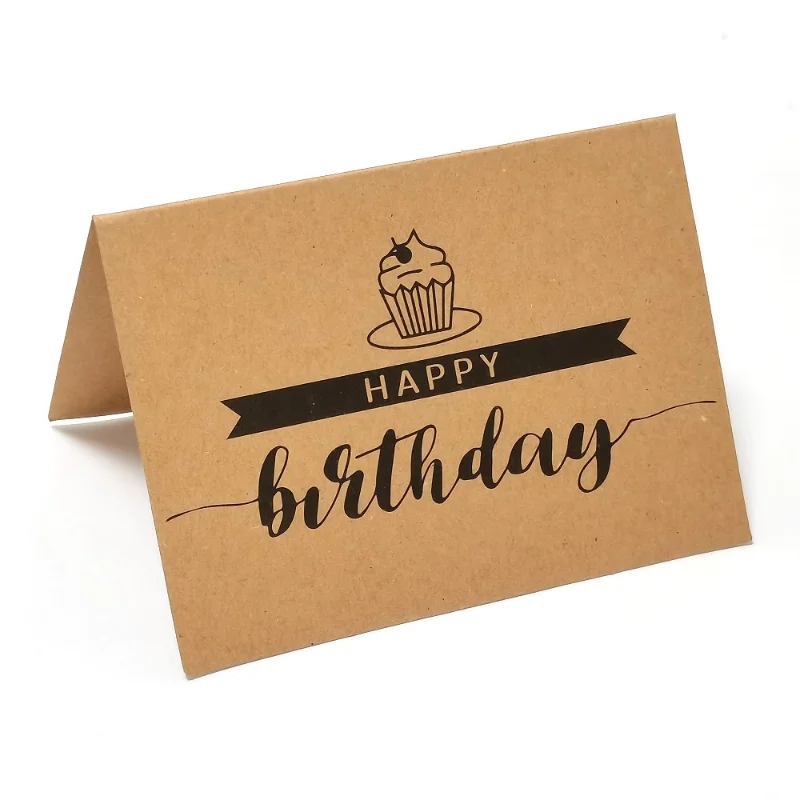 10pcs Násobne Až Kraft Happy Birthday Karty Podnikania, Darčekové Pohľadnice Mariage Ďakujem Pohľadnice Narodeniny, Svadobné oznámenia a Pozvánky