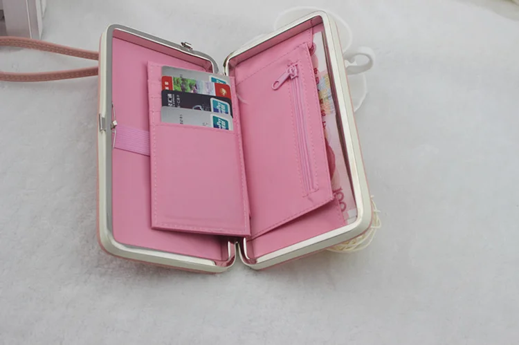 verzia peňaženky Roztomilý ženy je veľká-kapacita lunch box Mobilný telefón taška Vertikálne peňaženky