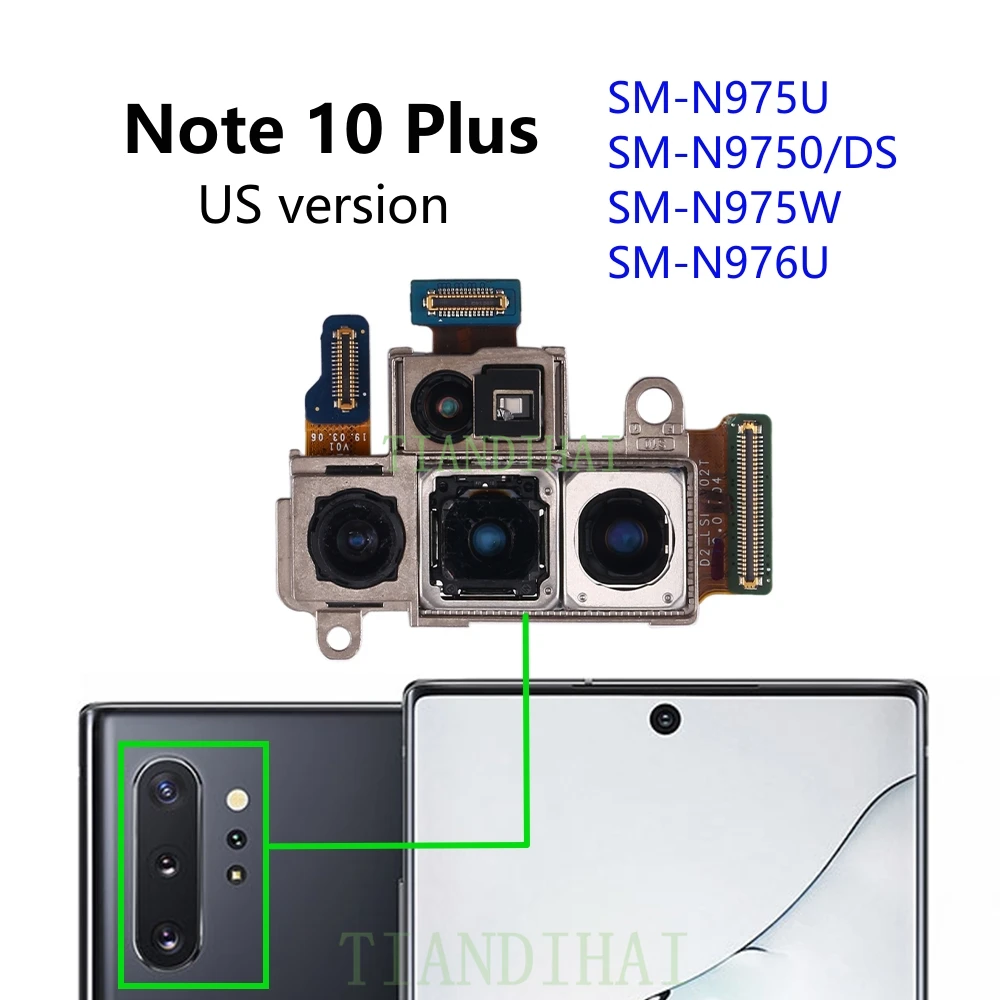 Pôvodné Hlavné Zadné Zadná Kamera Pre Samsung Galaxy Note 10 Plus N975F N976F N975U Note10+ vga Fotoaparátom Modul Flex Kábel