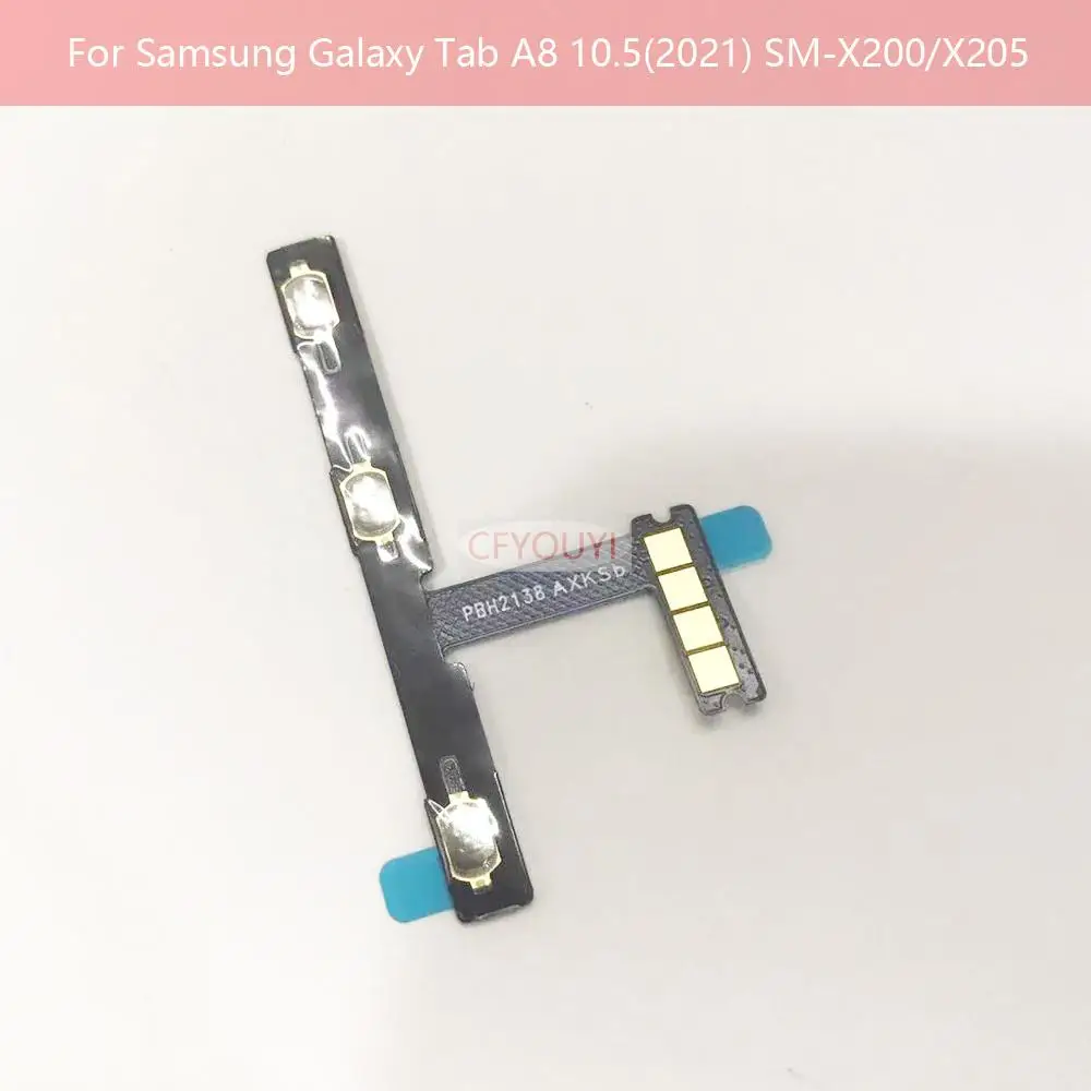 Pre Samsung Galaxy Tab A8 10.5 2021 SM-X200 X205 Tlačidlo Napájania & Volume Flex Kábel, Náhradný Diel