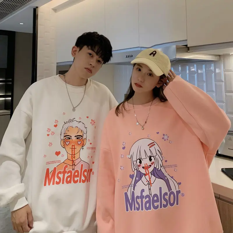 Japonský Acgn Anime Charakter Tlač Mikina Ženy Hip Hop Mužov Streetwear Jeseň Zima Harajuku Kórejský Bežné Topy 2022