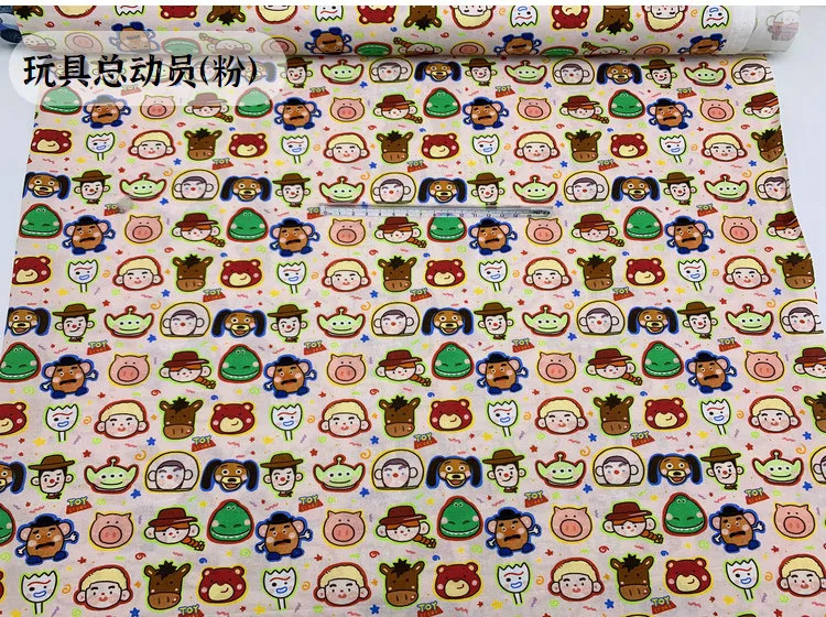 width110cm Disney Cheshire cat Dumbo Bavlnená Tkanina Patchwork Šitie, Prešívanie Tkaniny, Výšivky Na Tkaniva DIY Handričkou Šiť Šaty